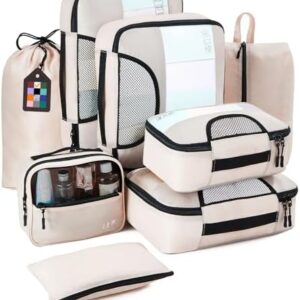 Veken 8 Set Packing Cubes for Suitcases, Luggage O…