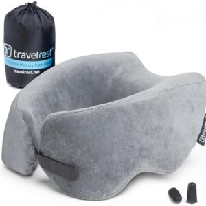 TRAVELREST Nest Memory Foam Travel Pillow & Neck P…