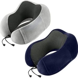 Travel Pillow for Airplane-2 Pack Memory Foam Neck…