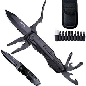 Multitool Pocket Knife for Men, Tactical Folding M…