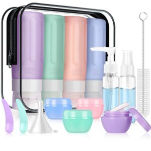 16 Pcs Silicone Bottles Set, Leak-Proof Design, Tr…