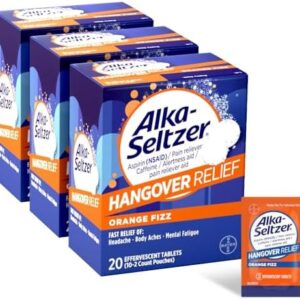 Alka-Seltzer Hangover Relief Tablets, Fast Relief …