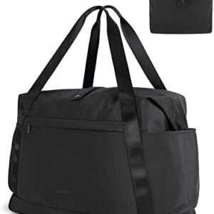 BAGSMART Foldable Travel Duffle Bag, 30.6L Large C…