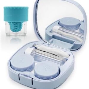 Contact Lens Case with Cleaner Washer, Travel Size…