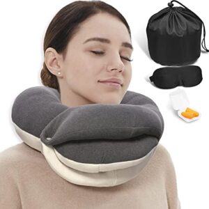 BUYUE Travel Neck Pillows for Airplanes, 360° Head…