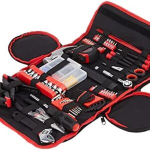 86-Piece Household Hand Tool Set with Roll-Up Bag …