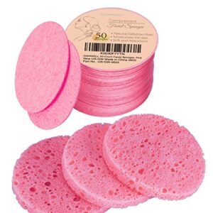 50-Count Compressed Facial Sponges for Daily Facia…