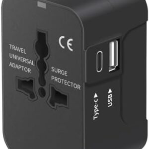 Travel Adapter with USB C, Universal All in One Wo…